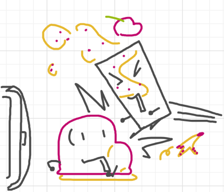 A panel from What's The Point, episode five of the Board Boards object show by Furretwalk/WalkingFurret.